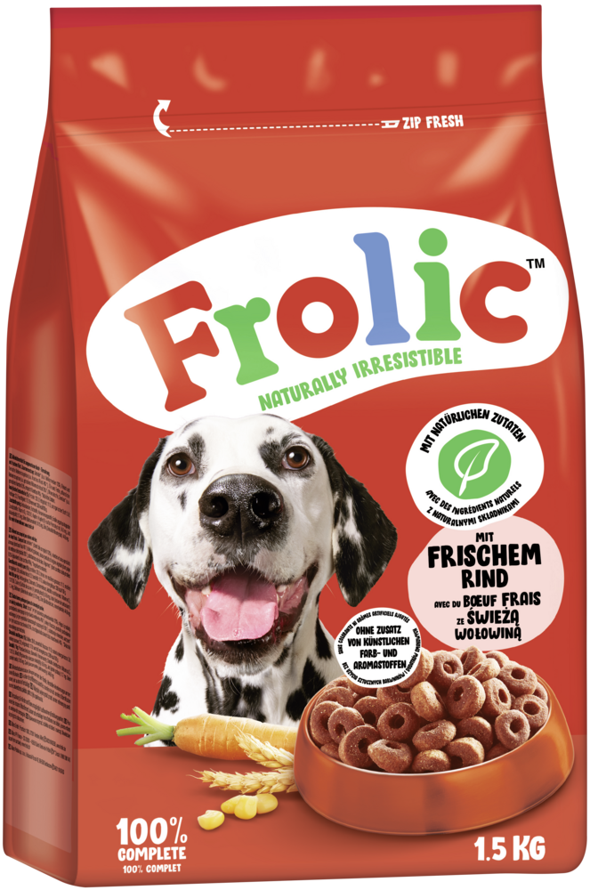 Frolic Hunde-Trockenfutter Rind